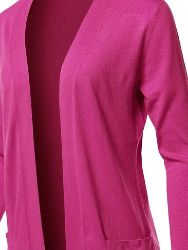 Women's Long Sleeve Soft Popcorn Knit Sweater Open Front Cardigan Outwear with Pockets in Kuwait