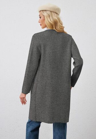 Alaster Queen Women's Open Front Fall Cardigan Long Sweater Knit Winter Coatigan Jacket Cardigan Coats with Pockets in Kuwait