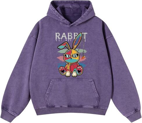 بلوفر رجالي كبير الحجم بقلنسوة للجنسين، سوياتشيرتس برسوم جرافيك، هوديس كاجوال، تونيك كاجوال، ملابس الشارع الشهير، قمة جمالية in Kuwait