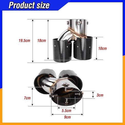 أطراف عادم رباعية جديدة من الفولاذ المقاوم للصدأ لألياف الكربون 2019-25 bmw g20 m340i 330i in Kuwait