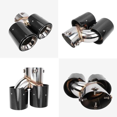 أطراف عادم رباعية جديدة من الفولاذ المقاوم للصدأ لألياف الكربون 2019-25 bmw g20 m340i 330i in Kuwait