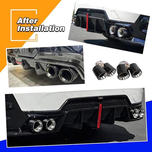 أطراف عادم رباعية جديدة من الفولاذ المقاوم للصدأ لألياف الكربون 2019-25 bmw g20 m340i 330i in Kuwait