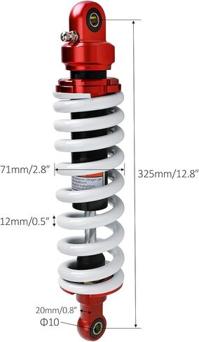 12.2" 310mm Rear Shock Absorber Suspension Spring Damper Adjustable 1200lbs for Pit Dirt Bike Quad ATV Go Kart Scooter Motorcycle Mountain Bike Sport Bikes 4 Wheelers (310mm (12.2in)) in Saudi Arabia