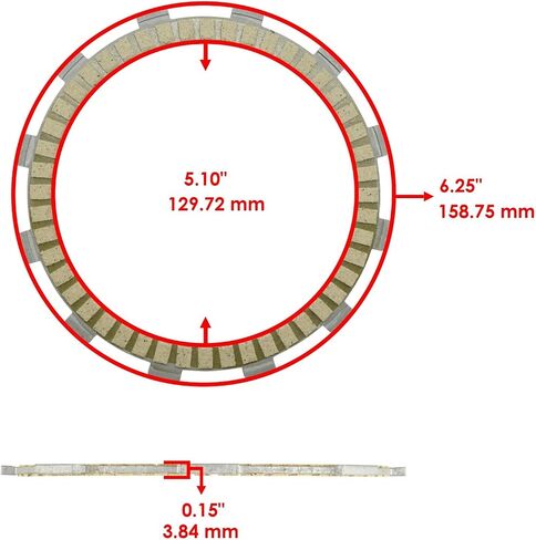 Powersports Replacement Parts for Clutch Plates & Gasket kit for Honda Goldwing GL1500 GL1500SE GL1500I 1988-1996 Mod-C33C-18234 in Saudi Arabia