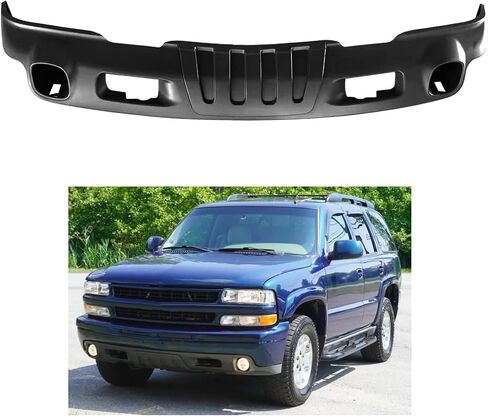 Tahoe Front Valance Fits 2000-2006 Chevy Tahoe Suburban 1500 Z71 Air Deflector 15766483, GM1092209 Textured Gray, With Fog Light Holes & Tow Hook Holes in Saudi Arabia