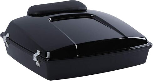 TCT-MOTORPARTS Razor Trunk w/Pad Backrest Fit for Harley 1997-2013 Touring Road King FLHR Street Electra Glide Classic FLHTC FLHTCU FLHTK FLHTP FLHTCUSE8 FLHTCUSE7 FLHT Painted Black in Saudi Arabia