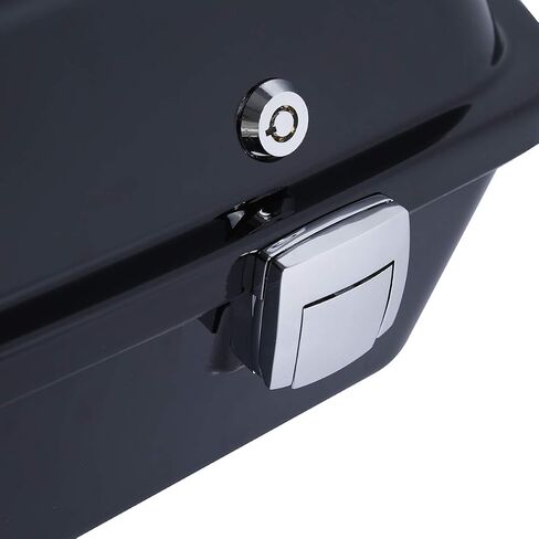 TCT-MOTORPARTS Razor Trunk w/Pad Backrest Fit for Harley 1997-2013 Touring Road King FLHR Street Electra Glide Classic FLHTC FLHTCU FLHTK FLHTP FLHTCUSE8 FLHTCUSE7 FLHT Painted Black in Saudi Arabia