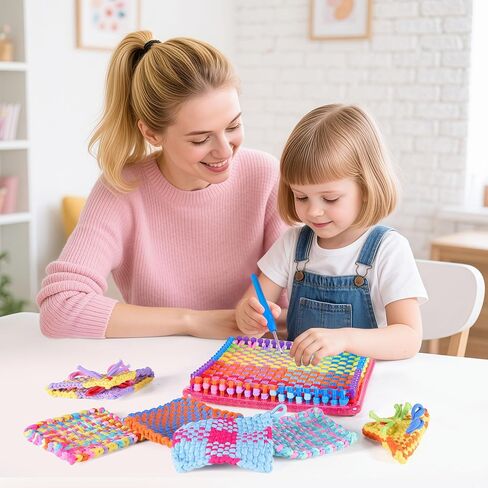 Daheyypong 800pcs حلقات إعادة الملء للأنسجة 7 بوصة النسيج - 8 حلقات تلوح في الأفق لصنع البوتولدر ، نطاقات نايلون متينة للأطفال البالغين مشاريع DIY in Kuwait