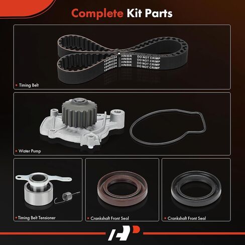 A-Premium Engine Timing Belt Kit with Water Pump Compatible with Honda Cars - Civic 1992-1995, Civic del Sol 1993-1995 - 1.6L in Saudi Arabia