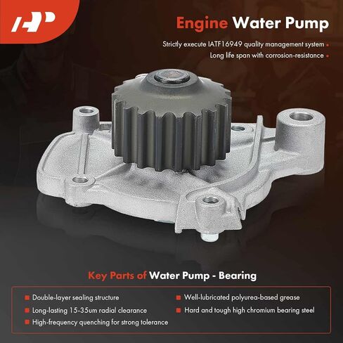 A-Premium Engine Timing Belt Kit with Water Pump Compatible with Honda Cars - Civic 1992-1995, Civic del Sol 1993-1995 - 1.6L in Saudi Arabia