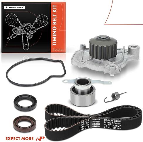 A-Premium Engine Timing Belt Kit with Water Pump Compatible with Honda Cars - Civic 1992-1995, Civic del Sol 1993-1995 - 1.6L in Saudi Arabia