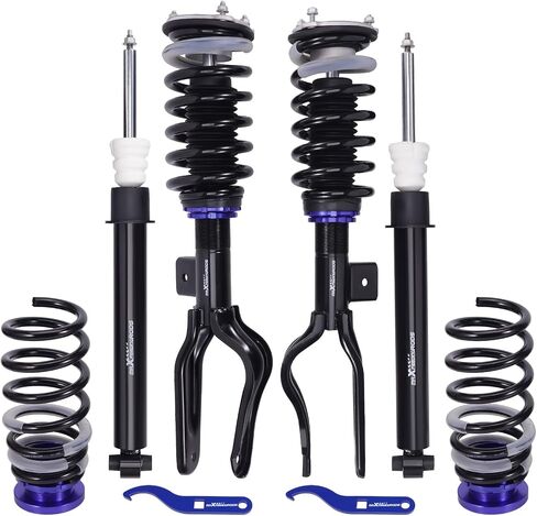maXpeedingrods Coilover for Tesla model 3 2017+ AWD, Preset Damping Shock Absorber Struts, Quick Installation Coilovers Suspension Kit, Black in Saudi Arabia