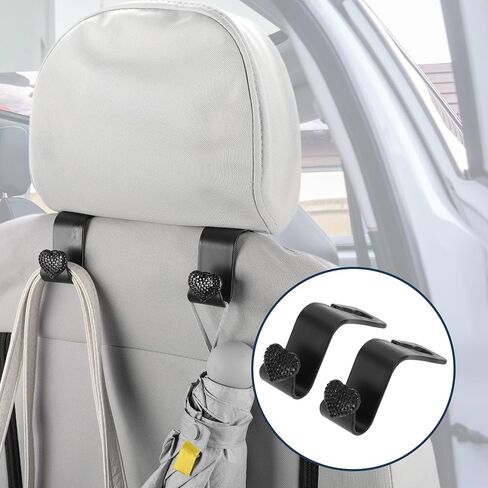Car Seat Headrest Hook Interior Accessories for Most Car, SUV, Truck Car Seat Back Organizer Hooks Plastic Rhinestone Sturdy Purple 2.4"x1.26" in Saudi Arabia