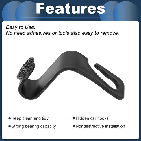 Car Seat Headrest Hook Interior Accessories for Most Car, SUV, Truck Car Seat Back Organizer Hooks Plastic Rhinestone Sturdy Purple 2.4"x1.26" in Saudi Arabia