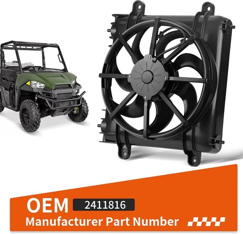 High Performance Radiator Fan-Assembly For Polaris Ranger 570 900 1000 Crew XP 2013-2025 2411816 in Saudi Arabia