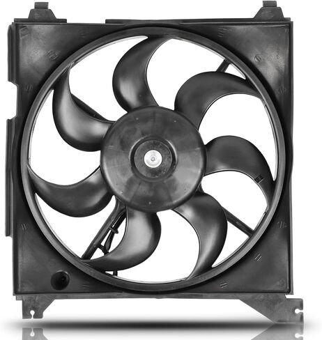 SCITOO Engine Radiator Cooling Fan Assembly Compatible with 2001-2006 for Hyundai for Santa Fe 2.4L 2001-2006 for Hyundai for Santa Fe 2.7L 2003-2006 for Hyundai for Santa Fe 3.5L;Replace 600610 in Saudi Arabia