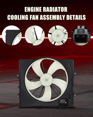 Cooling Fan 622930 for Cadillac for CTS 2009-2014 for Cadillac for STS 2009-2010 for Cadillac for SRX 2009 Black Front Electric Cooling Fan in Saudi Arabia