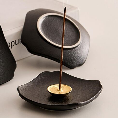 Incense Holder, Ceramic Material Incense Bruner for Sticks, Modern Minimalist Design, Ash Collection for Meditation & Decoration in Saudi Arabia