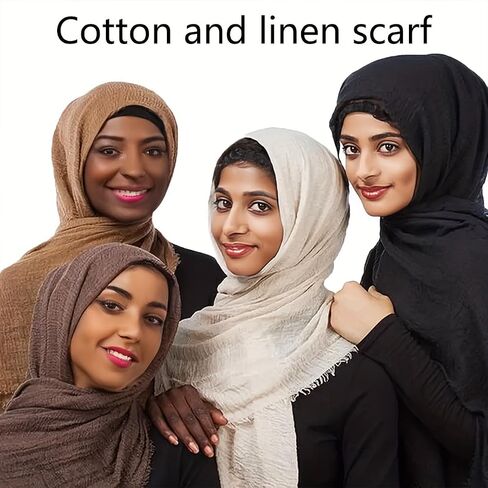 Hijab Scarf for Women,Cotton Hijab, Fashion Hijab Scarf,Hijab Scarf,Indian Muslim Women Scarf,Lightweight and Soft in Saudi Arabia