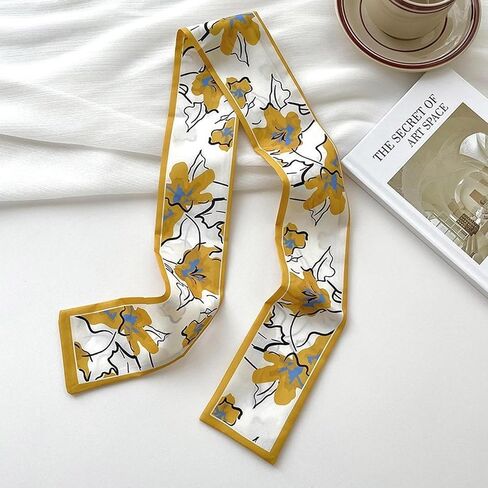 WENLOOY 4 Pack Purse Scarf Bags for Women Handbag Scarfs Band Lightweight Skinny Hair Neck Accessories Fashion Gifts in Saudi Arabia