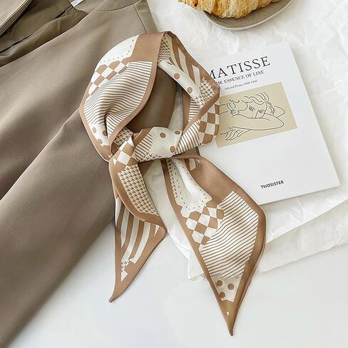 WENLOOY 4 Pack Purse Scarf Bags for Women Handbag Scarfs Band Lightweight Skinny Hair Neck Accessories Fashion Gifts in Kuwait