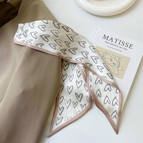 WENLOOY 4 Pack Purse Scarf Bags for Women Handbag Scarfs Band Lightweight Skinny Hair Neck Accessories Fashion Gifts in Kuwait