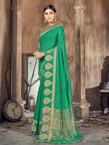 Elina fashion Sarees For Women Indian Diwali Bollywood Cotton Art Silk Saree Woven Gift Sari & Unstitched Blouse in Saudi Arabia