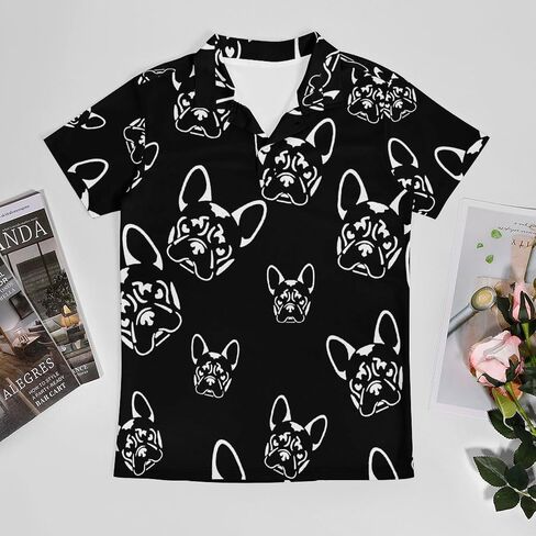 French Bulldog Polo Shirts for Men Short Sleeve Sports Quick Dry Golf Tennis Shirt in Saudi Arabia