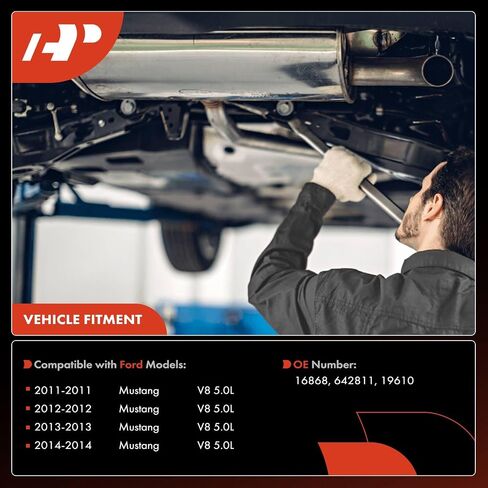A-Premium Left Catalytic Converter Kit Direct-Fit Compatible with Ford Mustang 2011 2012 2013 2014 5.0L, EPA Compliant in Saudi Arabia