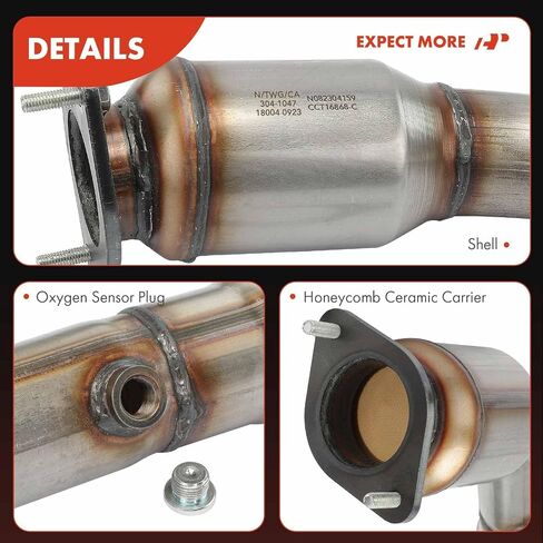 A-Premium Left Catalytic Converter Kit Direct-Fit Compatible with Ford Mustang 2011 2012 2013 2014 5.0L, EPA Compliant in Saudi Arabia