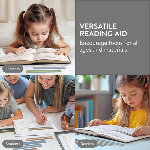 SB Education Luigi's 10 X Reading Radiins - Aldlays الملون لعسر القراءة - عُسر القراءة AIDS للقراءة - عسر القراءة التراكبات للصفحة - عسر القراءة أجهزة القراءة - تتبع القراءة الخاصة بك in Kuwait