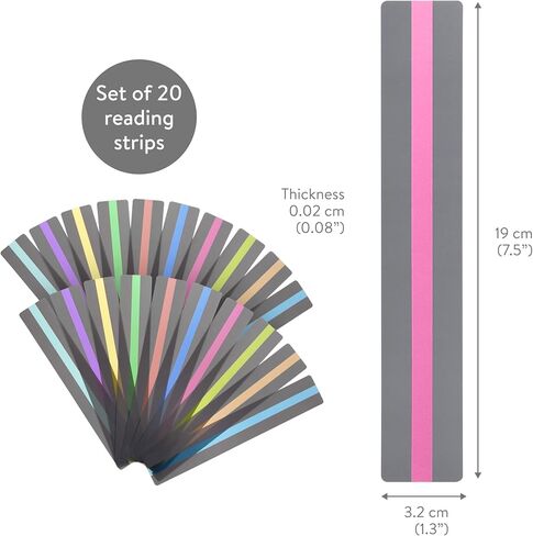 SB Education Luigi's 10 X Reading Radiins - Aldlays الملون لعسر القراءة - عُسر القراءة AIDS للقراءة - عسر القراءة التراكبات للصفحة - عسر القراءة أجهزة القراءة - تتبع القراءة الخاصة بك in Kuwait