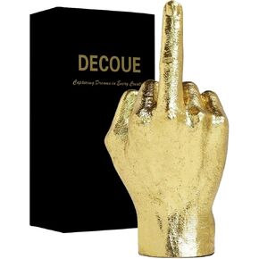 ديكور ذهبي DECOUE - تمثال إصبع منحوت من الراتنج - رف منزلي كلاسيكي وديكور مكتب - الإصبع الأوسط in Kuwait