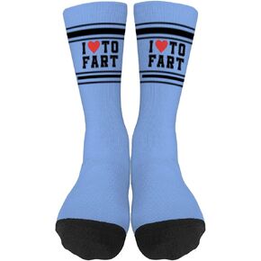 I Love to Fart Socks for Men Half Calf Sock meme Sock Colorful Fancy Crazy Design socks Unisex Novelty Gifts for Grandpa in Kuwait