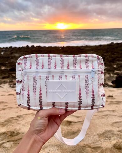 Ohia Lehua Fanny Pack - حقيبة حزام Tyvek مقاومة للماء مع حزام قابل للتعديل، حقيبة خصر متعددة الجيوب للسفر والاستخدام اليومي in Saudi Arabia