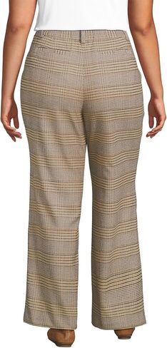 Lands' End Women's Brushed Flannel High Rise Pleated Wide Leg Pants in Saudi Arabia