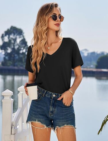 Ekouaer Nightgowns for Women Bamboo Viscose Sleep Shirts Short Sleeve Night Shirts Casual Sleep Dress Soft Sleepwear in Saudi Arabia