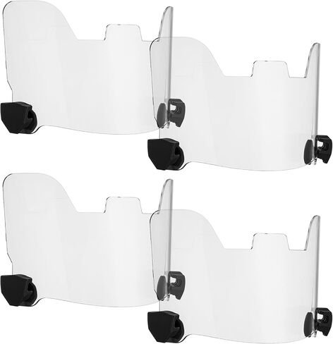 4 قطع من واقي كرة القدم للشباب والكبار والأطفال مع 16 مشبكًا لخوذة لاكروس ودرع العين (شفاف) in Kuwait