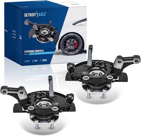 Detroit Axle - 2.5L Front 2pc Steering Knuckles for 02-06 Nissan Altima, 2 Steering Knuckles & Wheel Bearing Hubs Assembly 2002 2003 2004 2005 2006 Replacement in Saudi Arabia