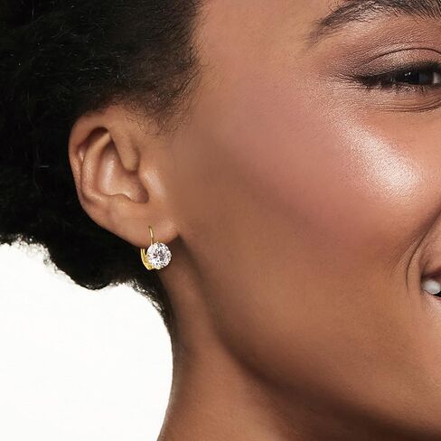 Ross-Simons 4.00 ct. t.w. CZ Drop Earrings in 14kt Yellow Gold in Saudi Arabia