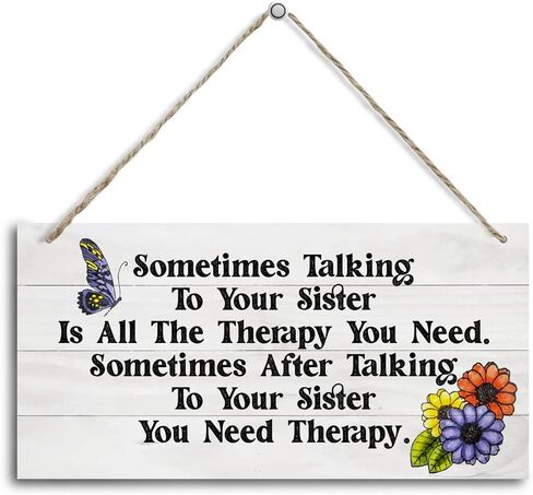 Sister Gifts, Side By Side Or Miles Apart. Sisters Are Always Connected By Heart… Wood Sign, Gift for Sister, Funny Sign, Wall Hanging Wood Decor Sign Gift For Girls, Sisters, Friend, BBF. in Saudi Arabia