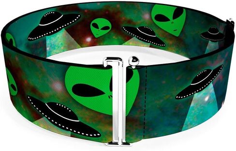 Buckle-Down Women's Cinch Belt Aliens UFO's Galaxy 23 to 42 Inch, Multicolor in Saudi Arabia