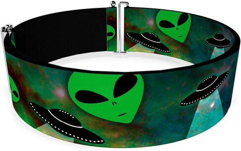 Buckle-Down Women's Cinch Belt Aliens UFO's Galaxy 23 to 42 Inch, Multicolor in Saudi Arabia