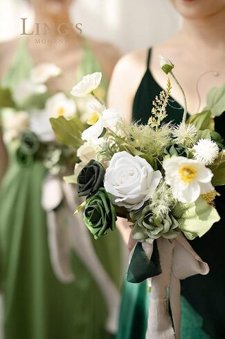 Ling's Moment Artificial Flowers, 25Pcs 3" Roses in Teal Shades, Realistic DIY Foam Floral Decor for Wedding Bouquets/Centerpieces, Outdoor Party Backdrops, Room/Table, and Garden/Pot Decorations in Saudi Arabia