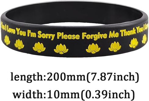 Good Luck Lotus Prayer Bracelet for Women Men,Lotus Flower Yoga Bracelets Rubber Wristbands Spiritual Meditation Yoga Lovers Gifts Ho'oponopono Prayer Jewelry for Him Her in Saudi Arabia