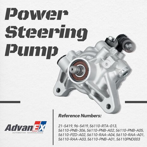 56110-RTA-013 Power Steering Pump Compatible with Acura 02-06 RSX 06-08 TSX Honda 06-07 Accord 02&05-11 CR-V 06-11 Element Replace 56110-RAA-A01 21-5419 in Saudi Arabia