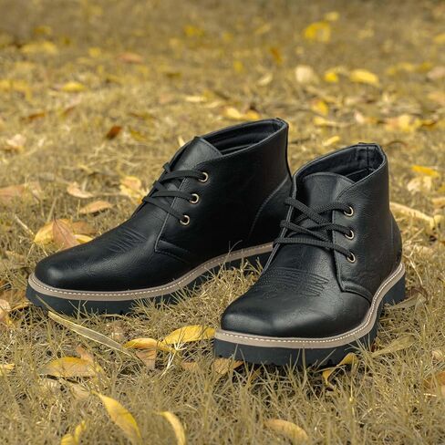 Square Toe Ankle Cowboy Boots for Men - Western Lace Up Desert Chukka Boots, Men's Classic Casual Dress Shoes with Lightweight Memory Foam Shoe Sole in Saudi Arabia