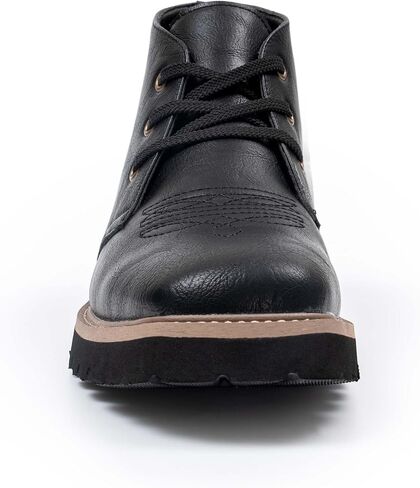 Square Toe Ankle Cowboy Boots for Men - Western Lace Up Desert Chukka Boots, Men's Classic Casual Dress Shoes with Lightweight Memory Foam Shoe Sole in Saudi Arabia