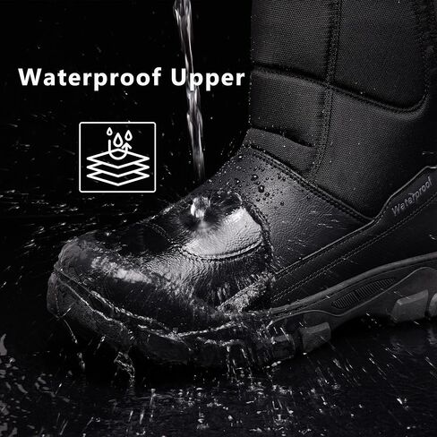 أحذية الثلوج الرجالية أحذية الشتاء المقاومة للماء للمشي لمسافات طويلة بسحاب للإغلاق في الهواء الطلق أحذية الطقس البارد in Kuwait