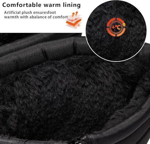 أحذية الثلوج الرجالية أحذية الشتاء المقاومة للماء للمشي لمسافات طويلة بسحاب للإغلاق في الهواء الطلق أحذية الطقس البارد in Kuwait